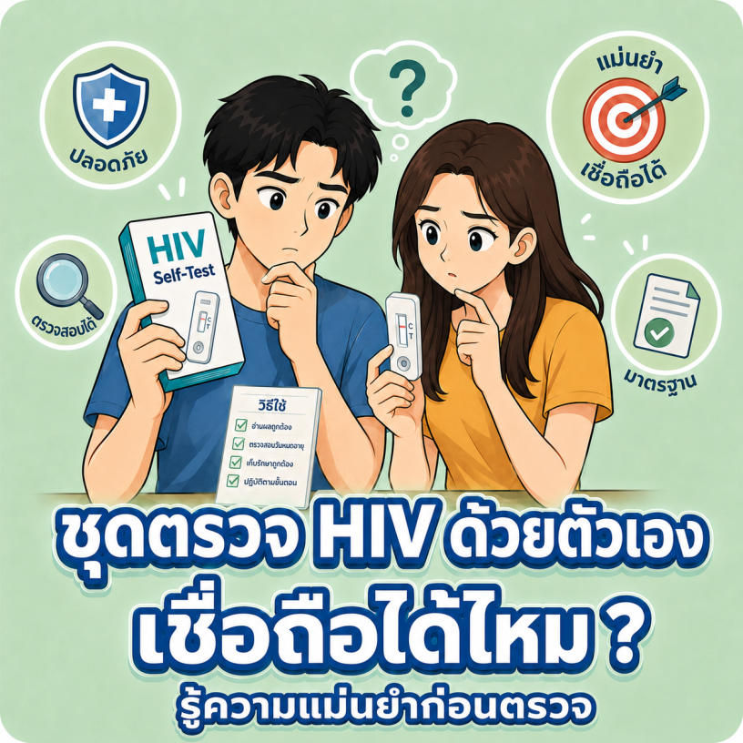 ชุดตรวจ HIV ด้วยตัวเอง เชื่อถือได้ไหม มีมาตรฐานแค่ไหน