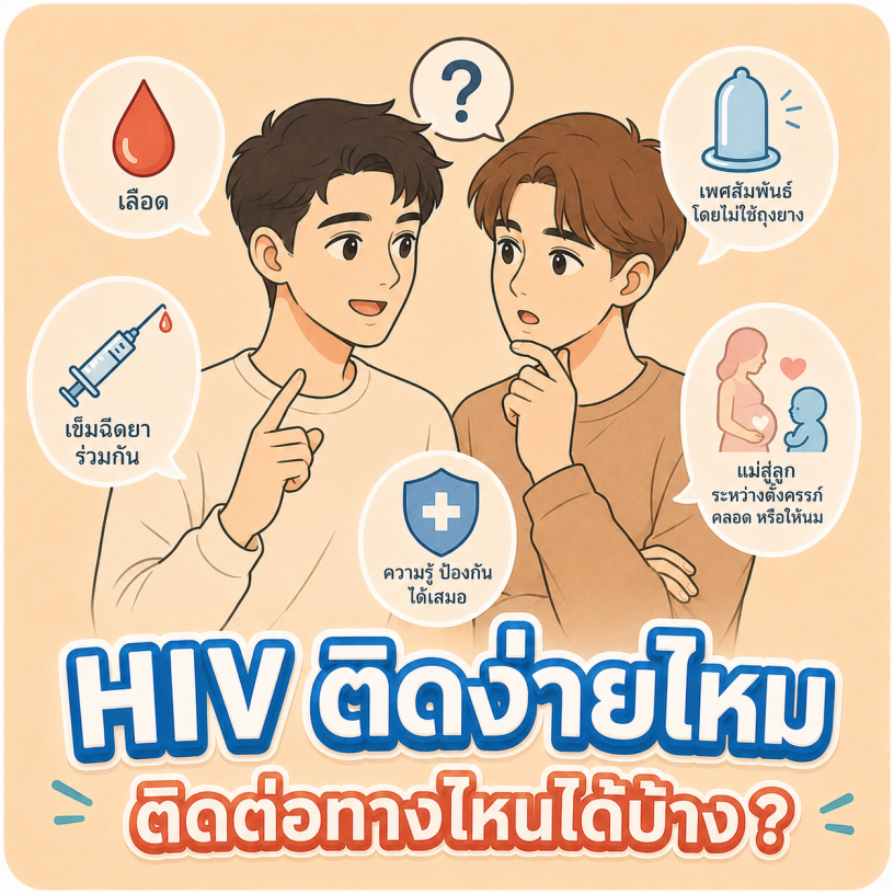 HIV ติดง่ายไหม ติดต่อทางไหนได้บ้าง? สรุปเสี่ยงจริงหรือไม่เสี่ยง